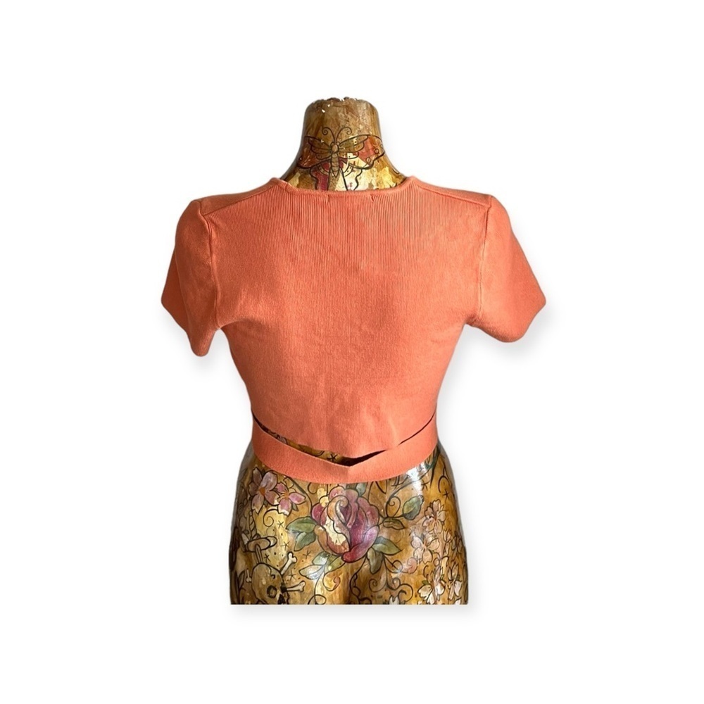 Forever 21 orange crop top new short sleeve large - Picture 5 of 8